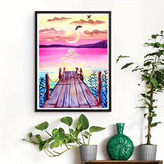 Adult Diamond Painting Kit DIY 5D Round Cartoon Diamond Art 30x40cm Landscape