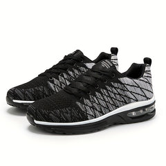 Unisex Knit Sneaker Lace-up Lightweight Shoes for Outdoors