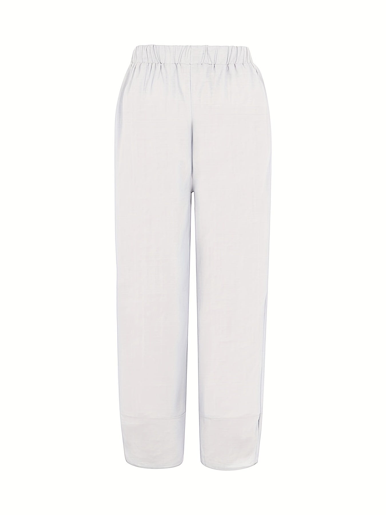 Floral Print Elastic Waist Pants for Women