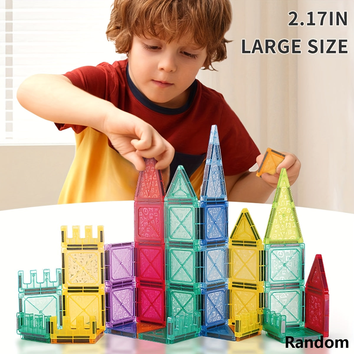 Magnetic Tile Kids Stacking Building Blocks Educational Toys DIY