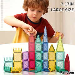 Magnetic Tile Kids Stacking Building Blocks Educational Toys DIY