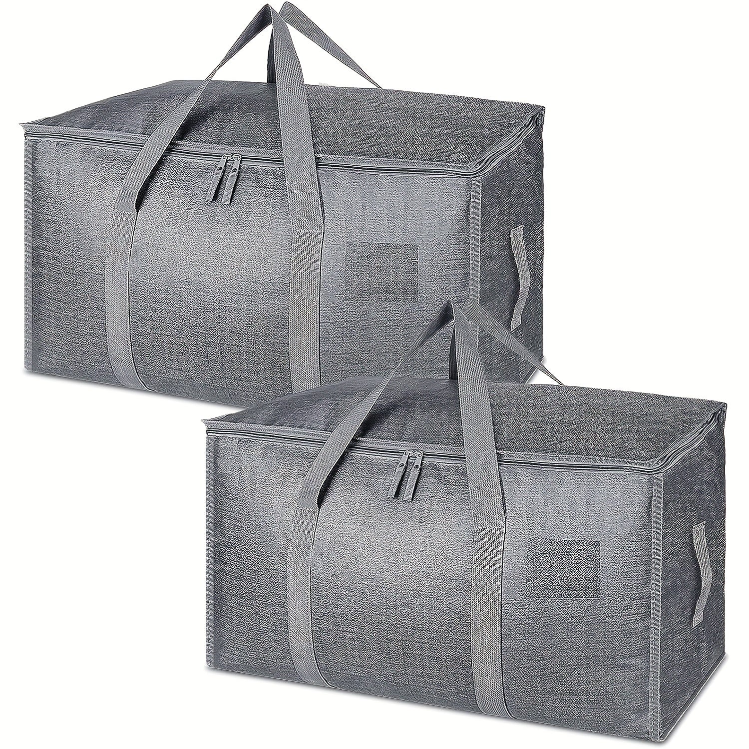 6pcs XL Capacity Storage Bags w/ Zippers & Handles Heavy Duty Storage Bag