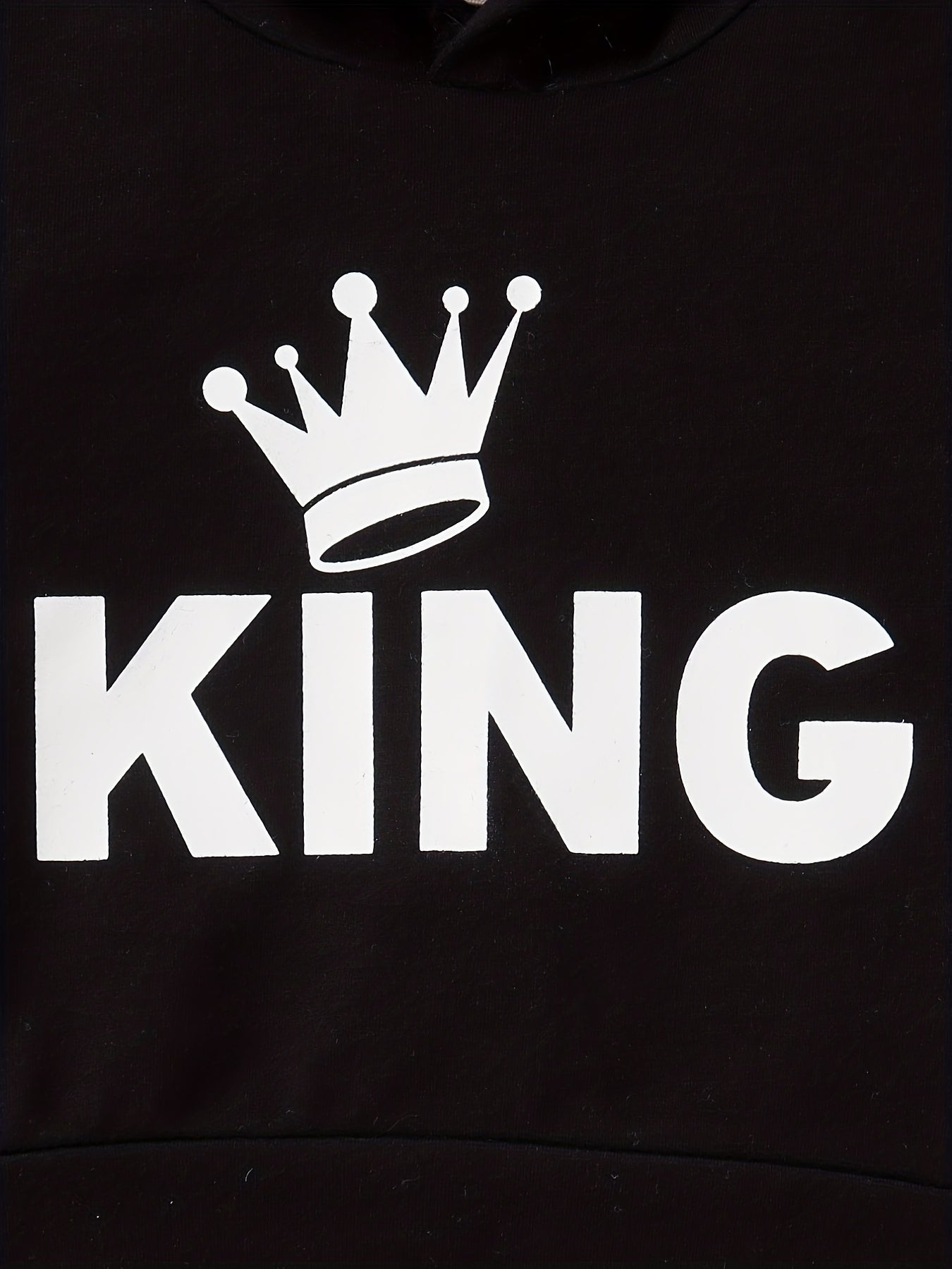 Infant Boy's KING Print Hoodie & Pants Set Spring Autumn Outfit