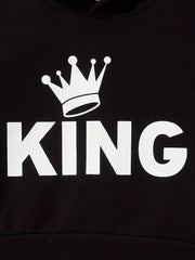 Infant Boy's KING Print Hoodie & Pants Set Spring Autumn Outfit