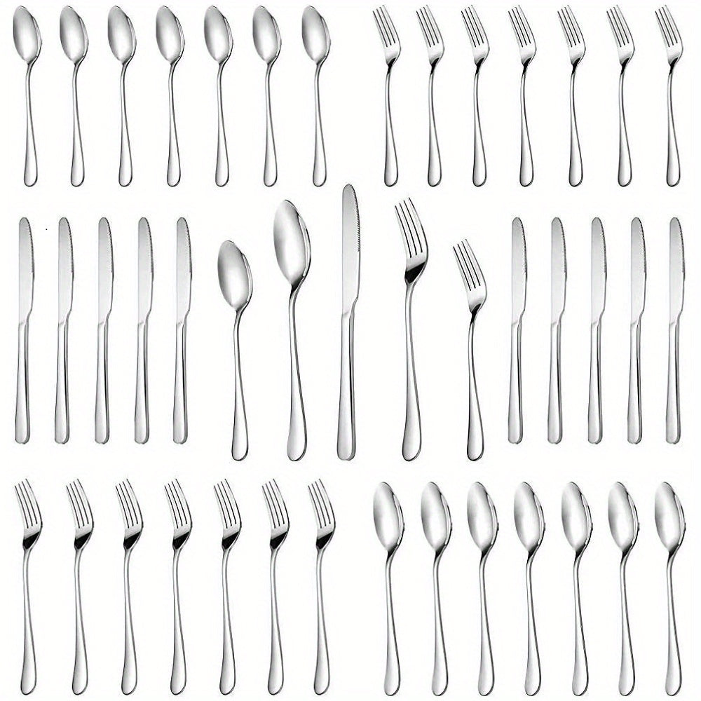 30pcs Stainless Steel Cutlery Set Mirror Polished & Dishwasher Safe