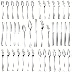 30pcs Stainless Steel Cutlery Set Mirror Polished & Dishwasher Safe