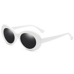 Oval Thick Frame Sunglasses UV Protection Sun Glasses