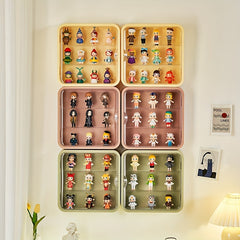 Wall-Mounted Doll Blind Box Storage Display Rack - Dustproof Showcase