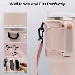 Heat Resistant Cup Sleeve for 40oz Vacuum Cup - Portable Handle Protective Bag