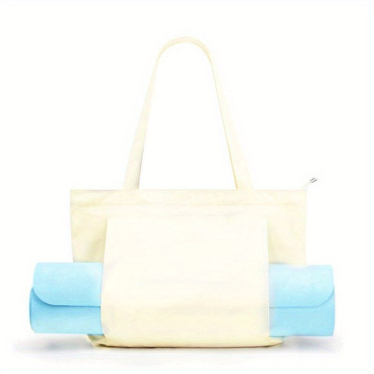 Canvas Yoga Mat Storage Bag Portable Sports Handbag for Outdoor Gym Fitness