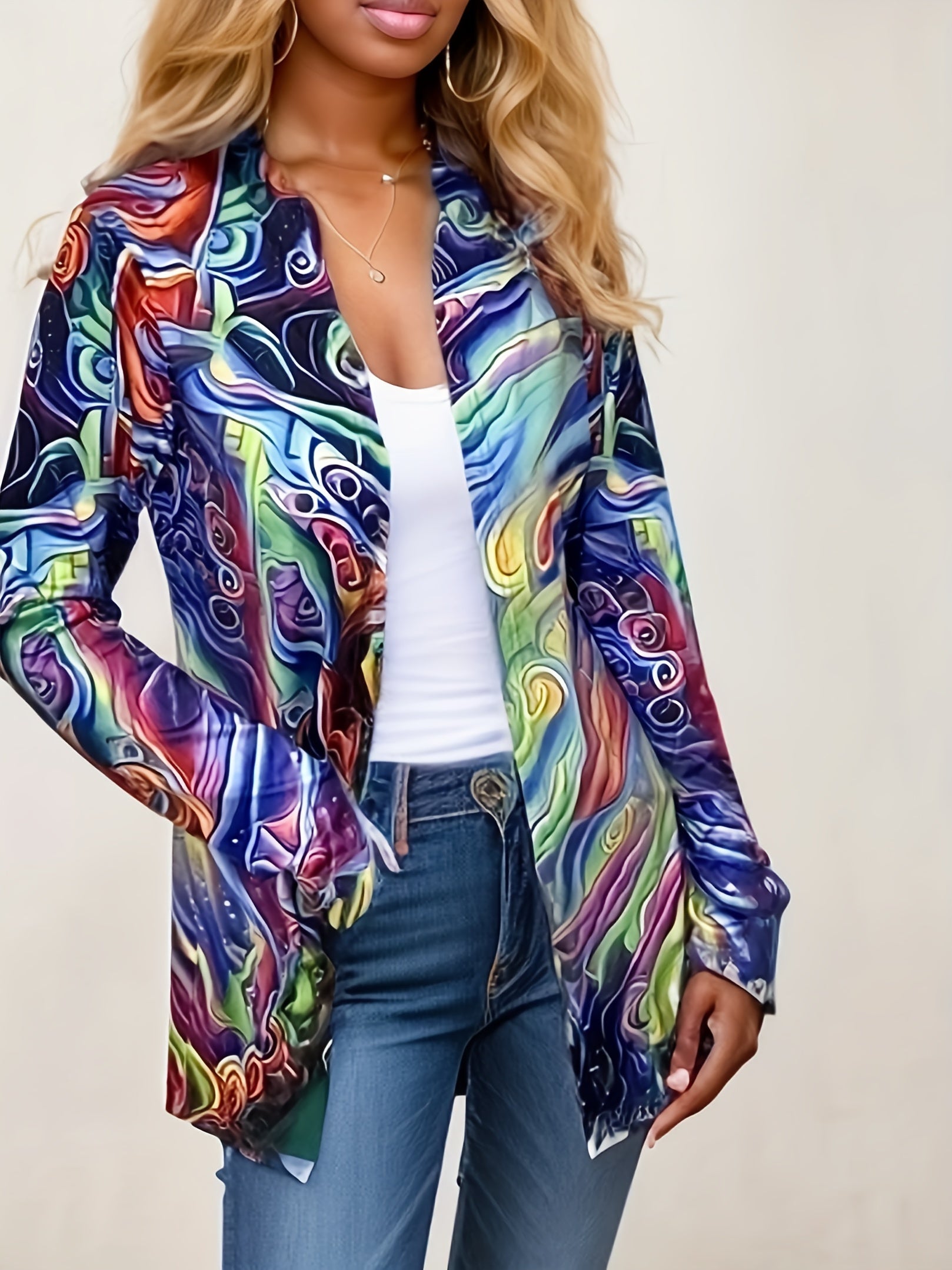 Animal Print Long Sleeve Cardigan
