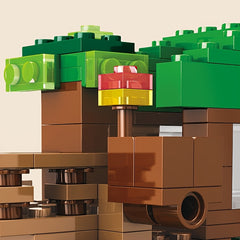 Enlightenment and Educational Building Blocks Toy Tree House with 3 Dolls