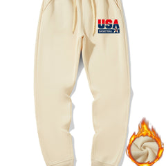 Men's Warm Sweatpants Casual Jogger Pants