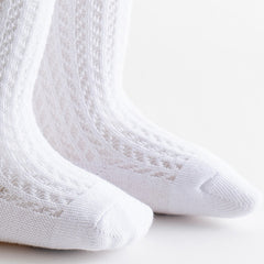 Baby Girls Knee High Socks Infants Toddlers Bow Knit Socks Cotton Stockings