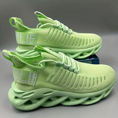 Thick Sole Shock Absorption Sneakers Lightweight Mesh Running Shoes
