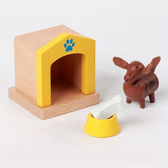 Wooden Children's Bedroom Decorative Toys 7pc Set - Ideal Gift for Kids