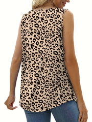 Colorful Print Square Neck Tank Top Sleeveless Summer Top