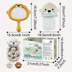 Baby and Toddler Bathroom Play Toys Otter Net Basket Floating Ball Bath Time Fun