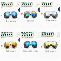 Metal Frame Square Sunglasses for Drivers