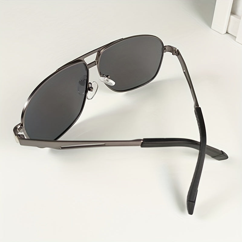 Men's Polarized Sunglasses Metal Frame Mirrors