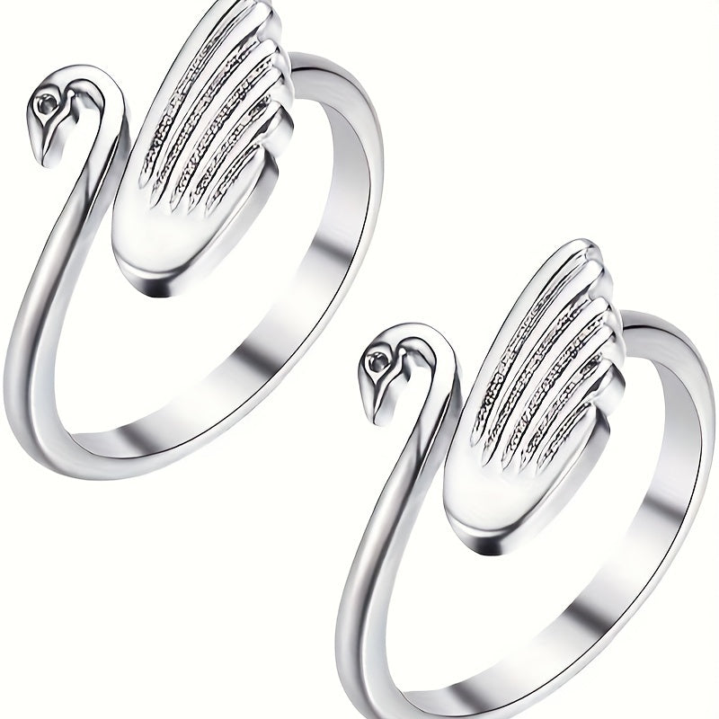 2pcs Adjustable Open Crochet Ring for Finger Knitting Tools