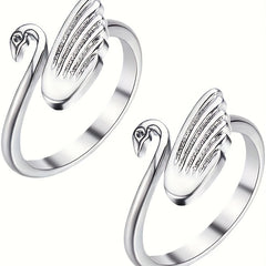 2pcs Adjustable Open Crochet Ring for Finger Knitting Tools