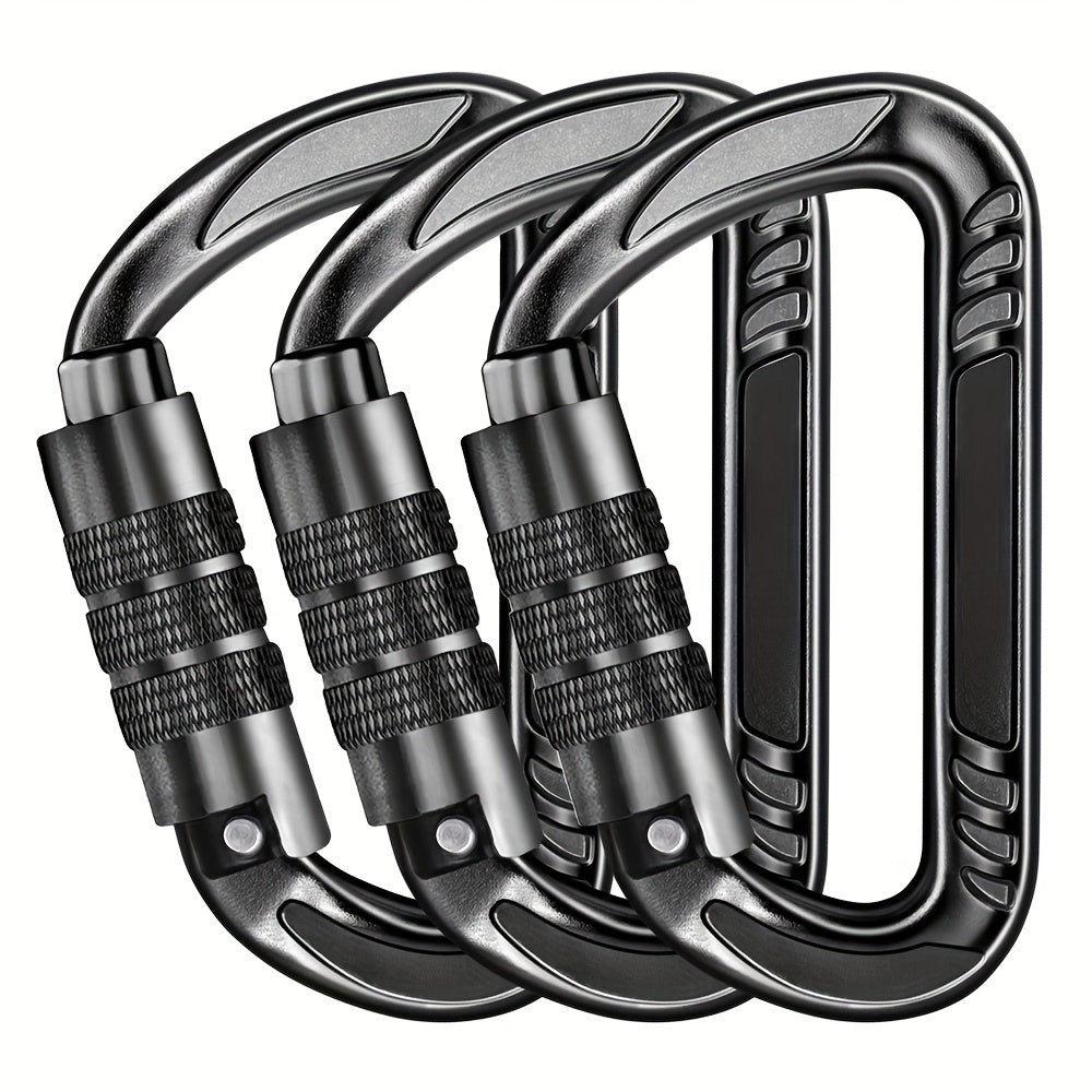 1pc 12KN Auto Lock Carabiner Clips for Keychain Hammock Hiking Dog Camping