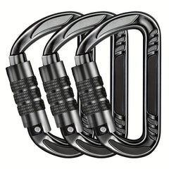 1pc 12KN Auto Lock Carabiner Clips for Keychain Hammock Hiking Dog Camping