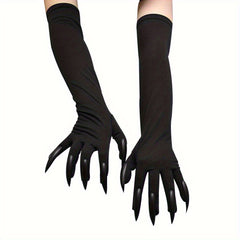 Halloween Long Nail Gloves Gothic Ghost Claw Sleeve Covers Horror Costume Party