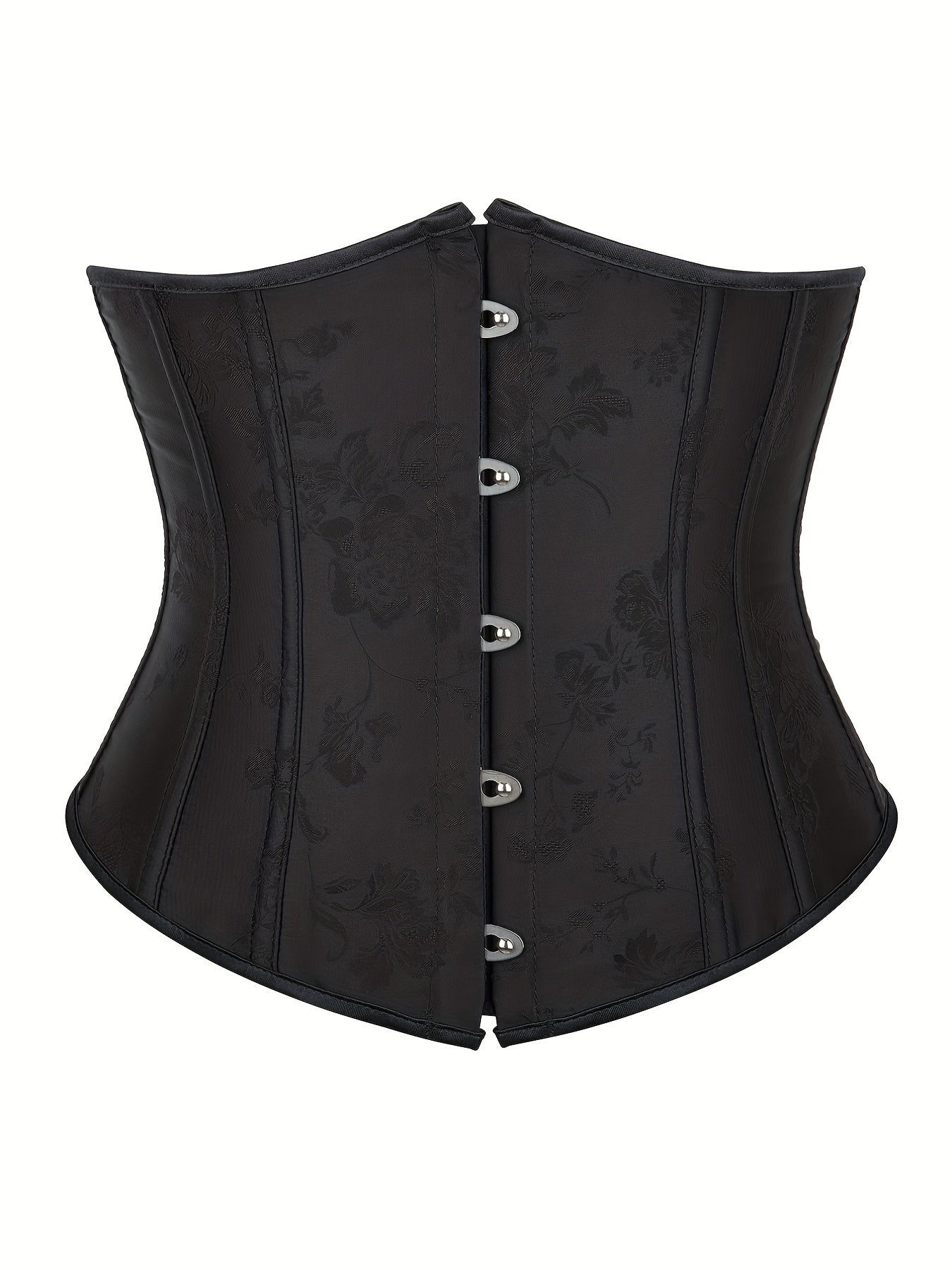 Jacquard Strapless Corset Bustier Tummy Control Lace Up Slimmer Body Shaper
