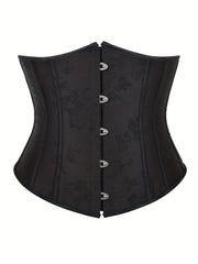 Jacquard Strapless Corset Bustier Tummy Control Lace Up Slimmer Body Shaper