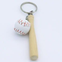 Retro PU Baseball Keychain Mini Pendant for Sports Fans