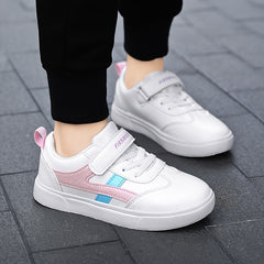 Girls Casual Sneakers Lightweight Breathable Hook And Loop Skate Shoes