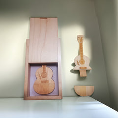 Wooden Guitar U Disk Shell Set for 8G 16G 32G 64G U Disk