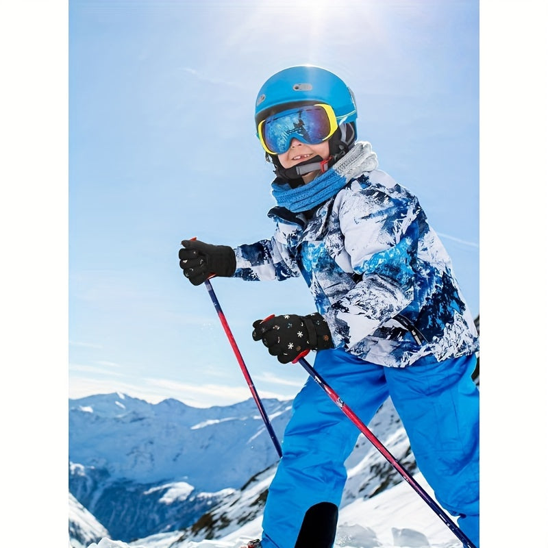 Kids Snow Gloves Winter Ski Gloves Thermal Waterproof Gloves