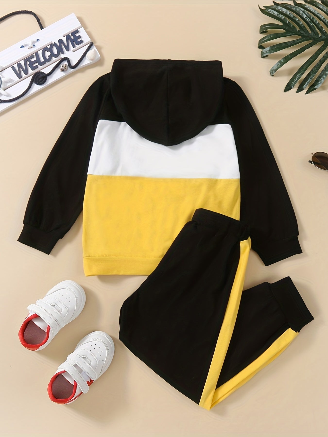 Boy's Clash Outfit 2pcs Hoodie & Sweatpants Set Kid's Clothes Spring Fall