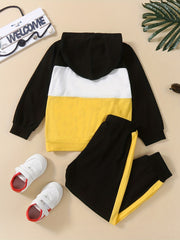 Boy's Clash Outfit 2pcs Hoodie & Sweatpants Set Kid's Clothes Spring Fall