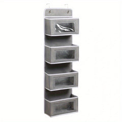 Over The Door Organizer with Door Rack and Large Windows