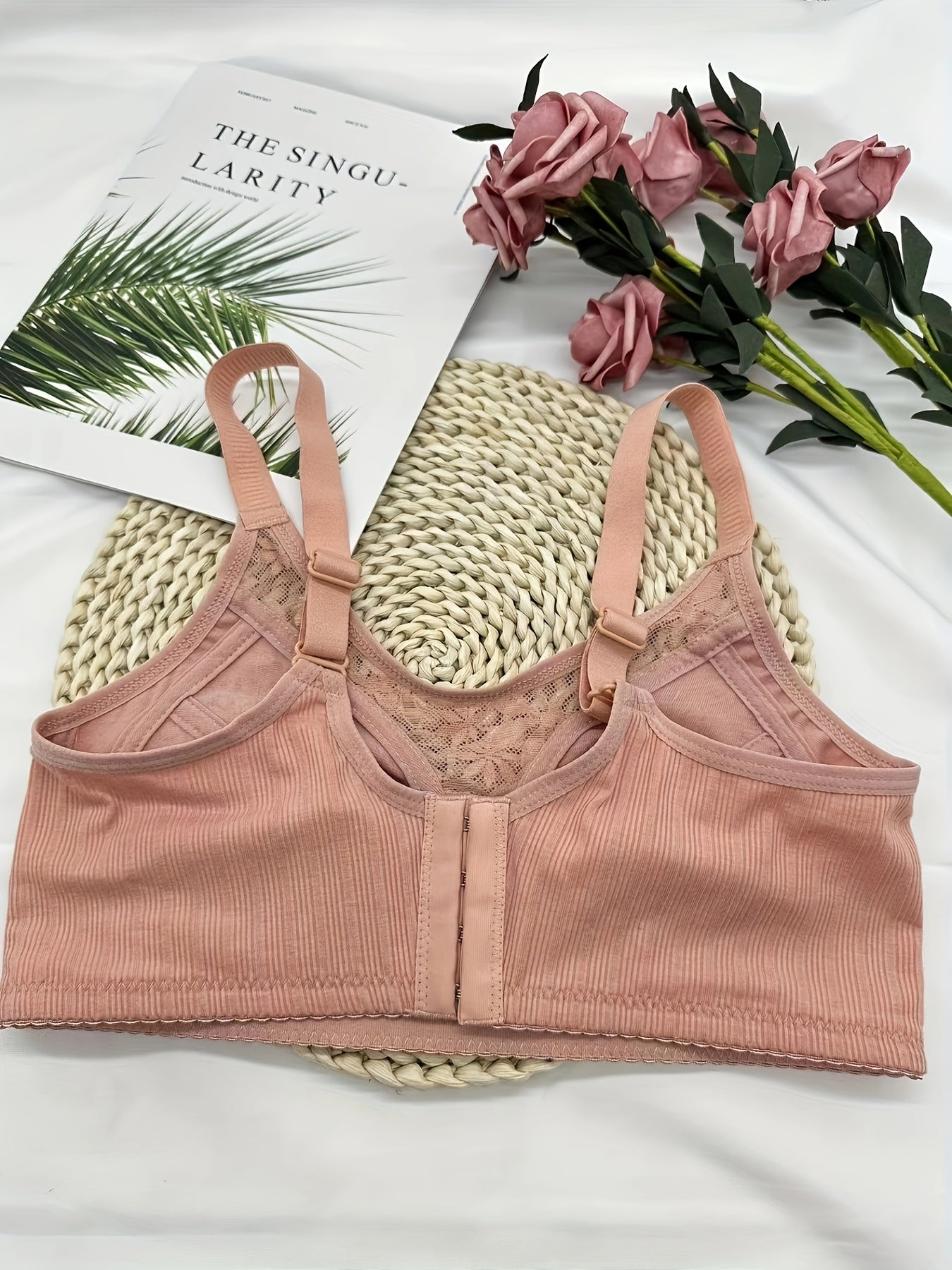 Wireless Lace Bra Full Coverage Comfortable Breathable Women's Lingerie