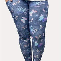 Butterfly Print High Rise Leggings