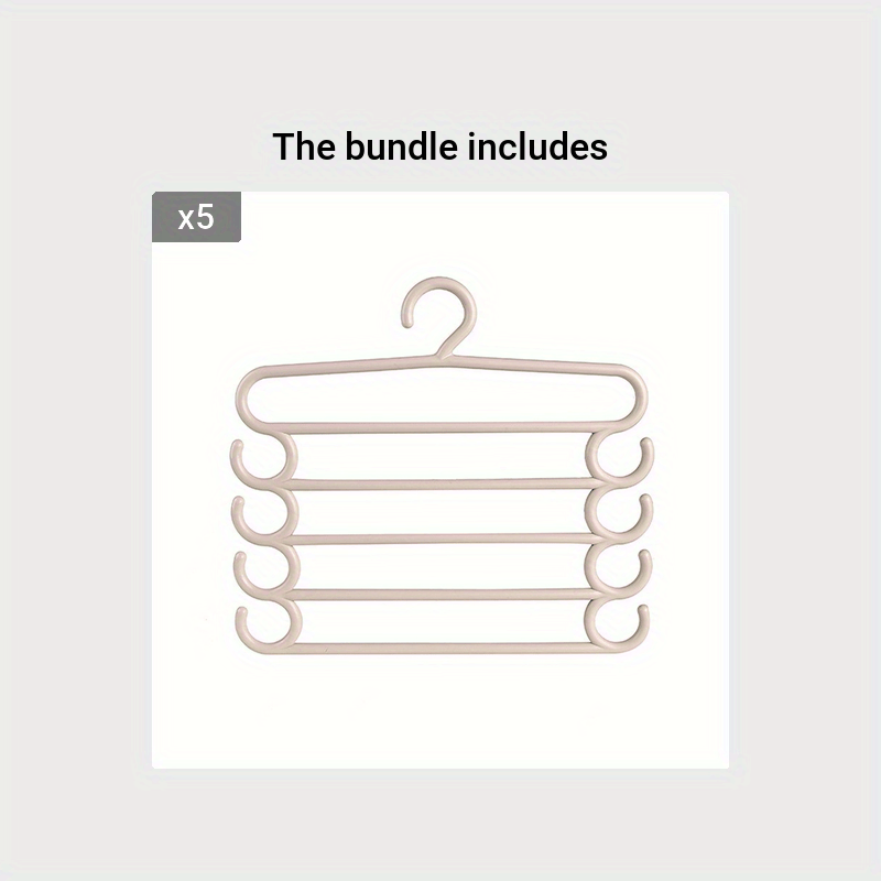 5-Layer Pants Towel Scarf Racks Closet Storage Organizer