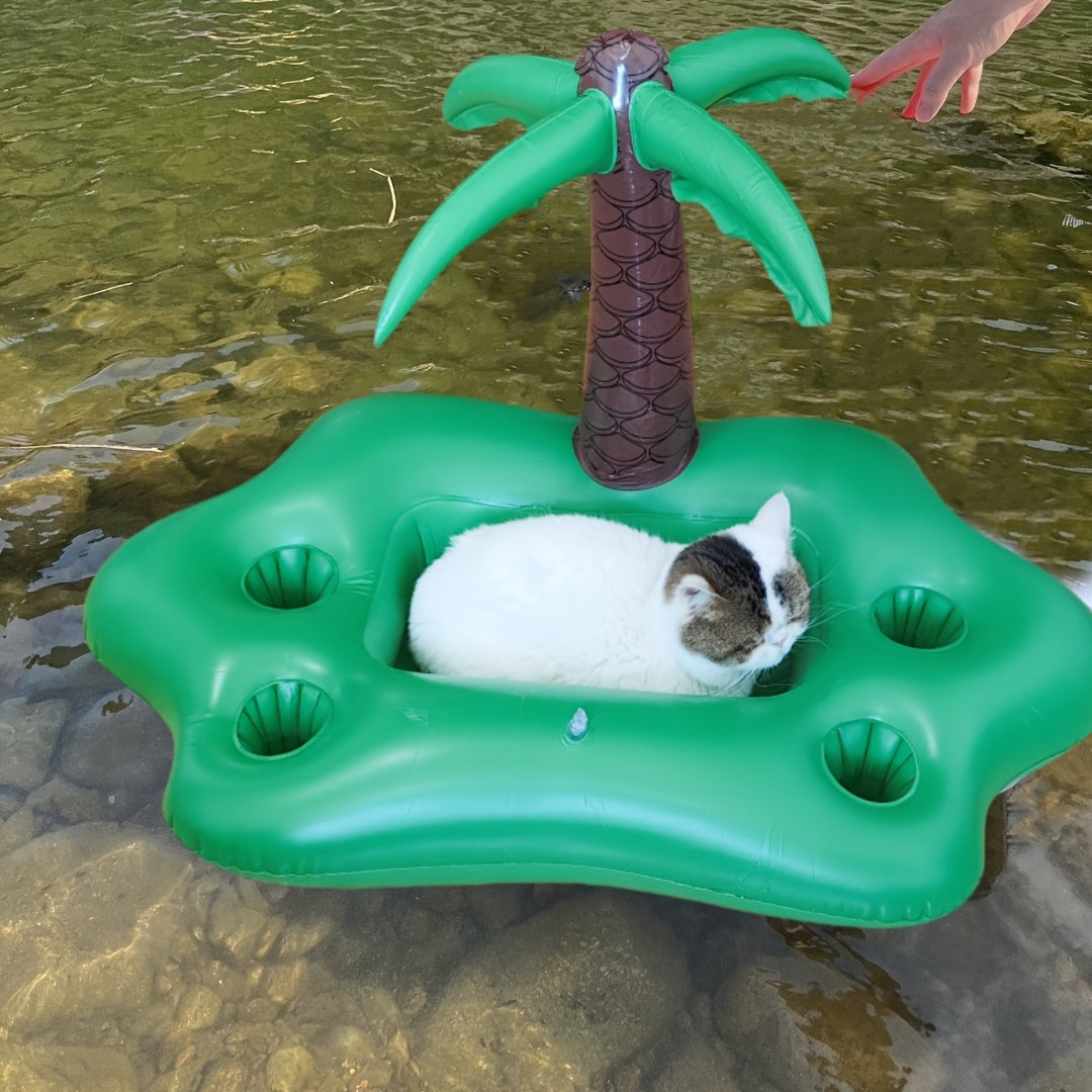 Tropical Coconut Palm Pool Float Pet Water Toy