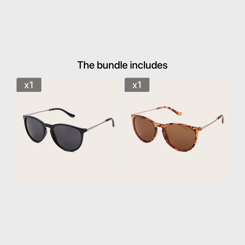 Vintage Round Polarized Sunglasses for Women