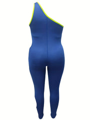 Cut Out One Shoulder Jumpsuit