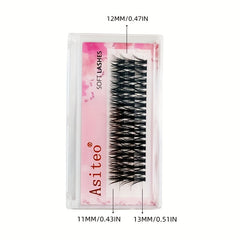 60 Clusters Lashes 40D Curling Volume Wispy Lashes DIY Makeup Extension