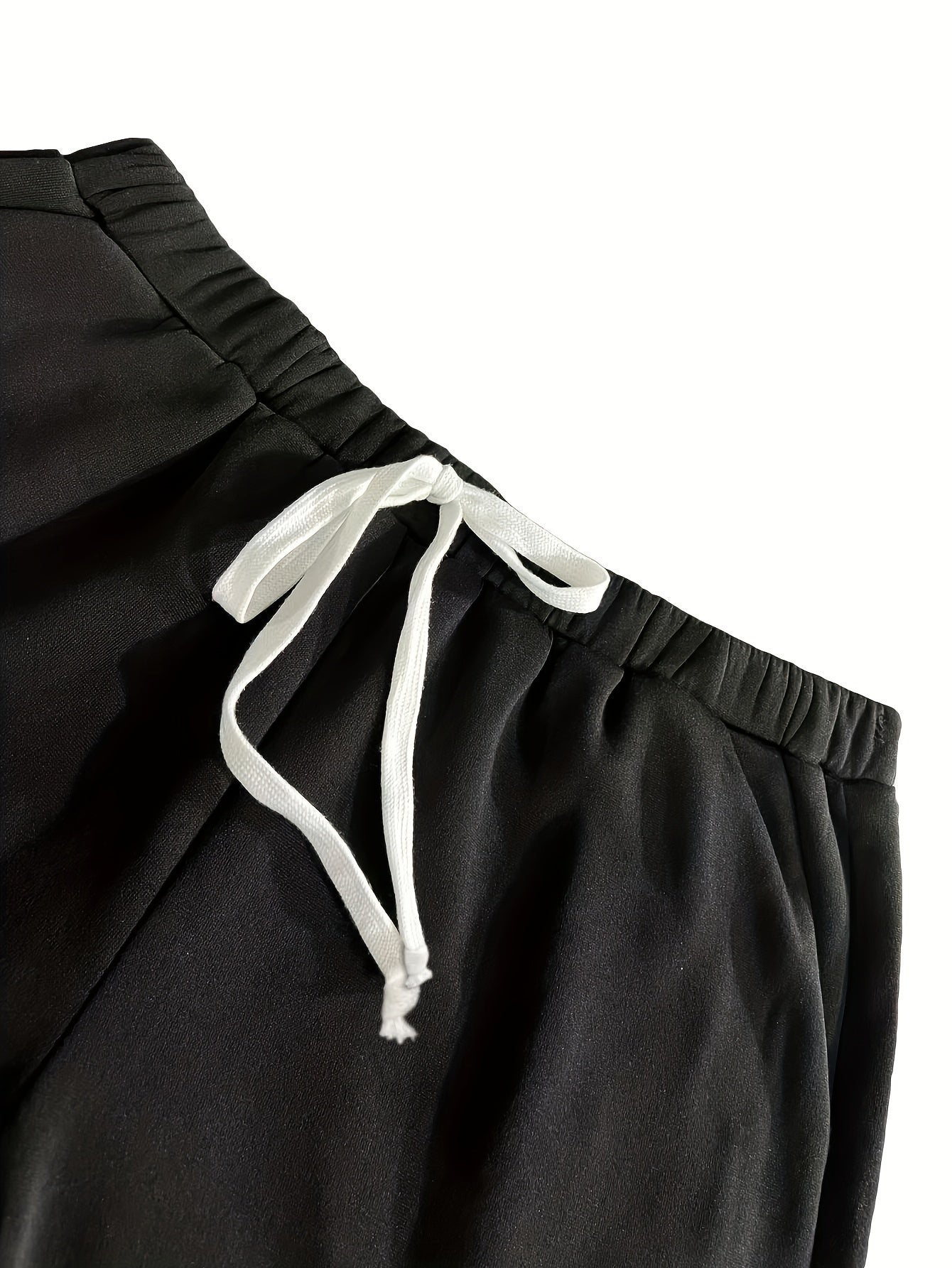 Drawstring Hoodie & Pants Outfit Set
