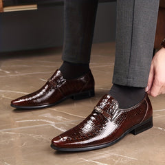 Men's Almond Toe Textured Loafer Shoes Spring/Summer