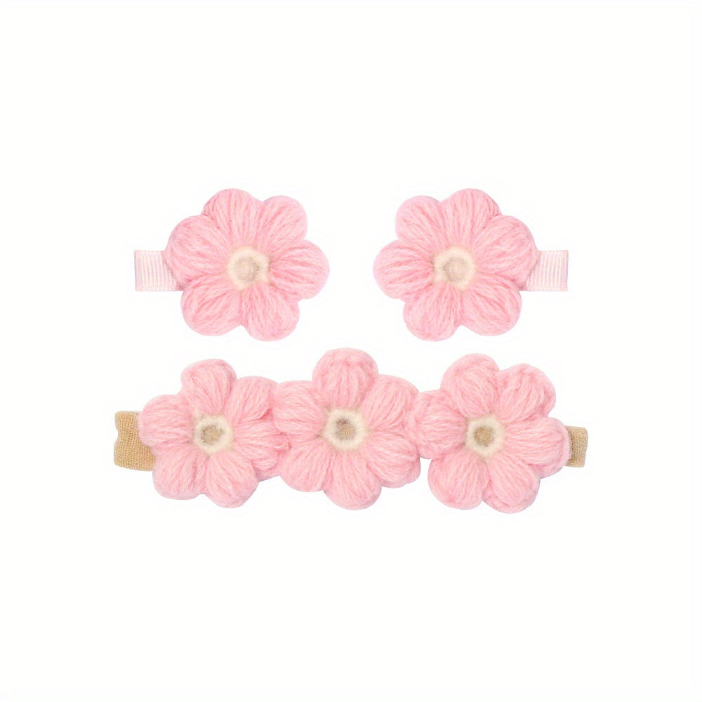 Girls Flower Headband Kids Elastic Hairband Floral Hair Accessories