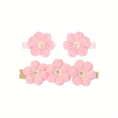 Girls Flower Headband Kids Elastic Hairband Floral Hair Accessories