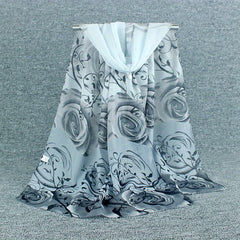 Breathable Scarf Silk Like Shawl Soft Long Scarf